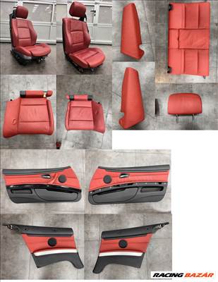 BMW (E93) cabrio bordó ülés szett 320 325 330 335